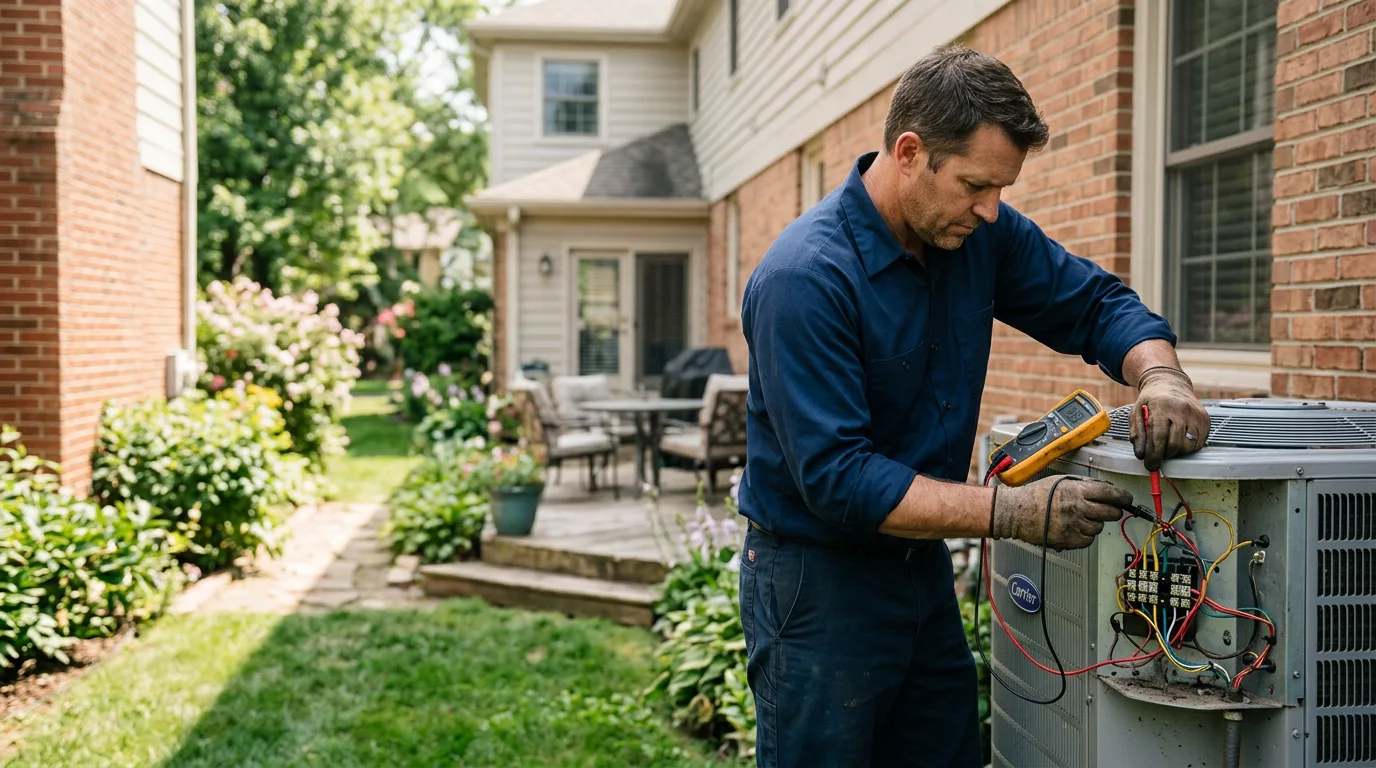 HVAC technician working near Sulphur Springs, IN